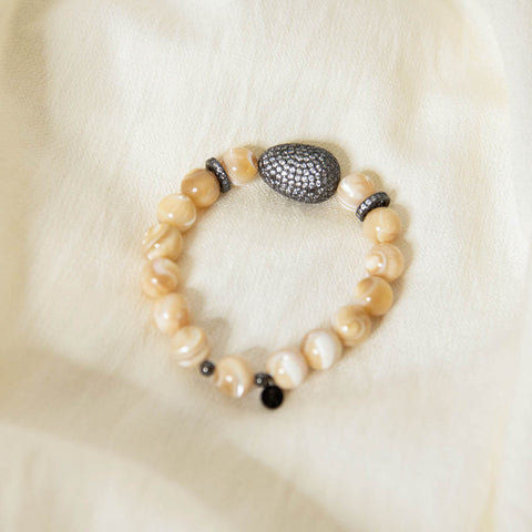 Love Your Latte Agate Bracelet