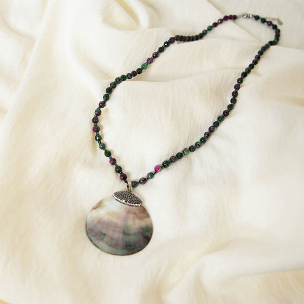 Natural Rainbow Shell Necklace