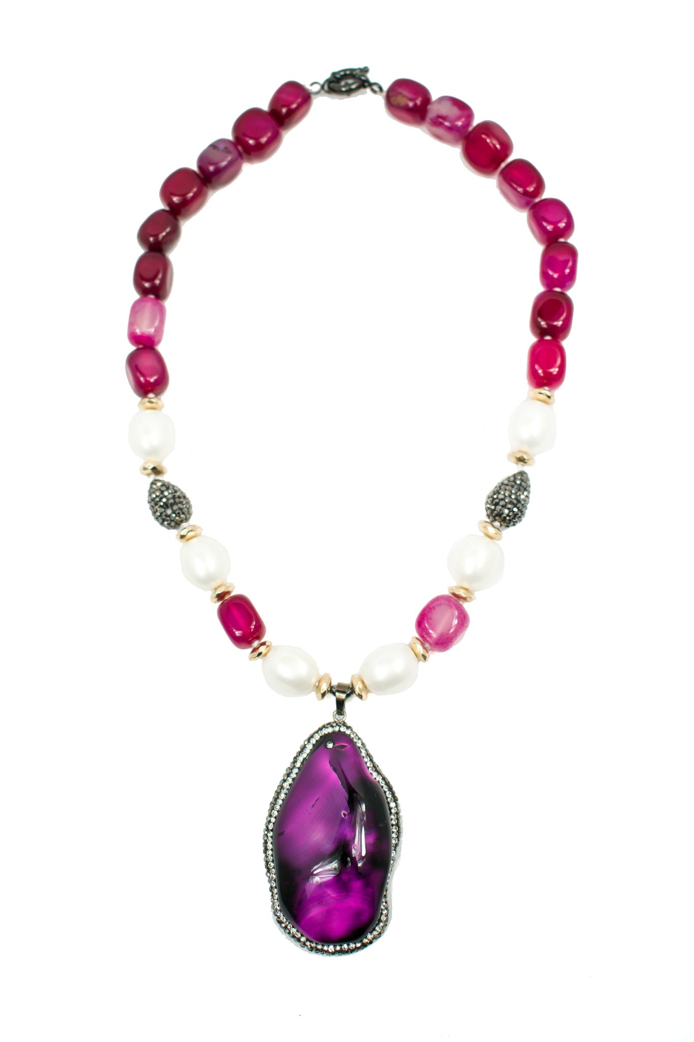 Freeform Agate Statement Necklace – JUSTYNA KAMINSKA NY INC