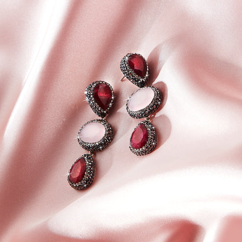 "Be My Valentine" Teardrops Earrings